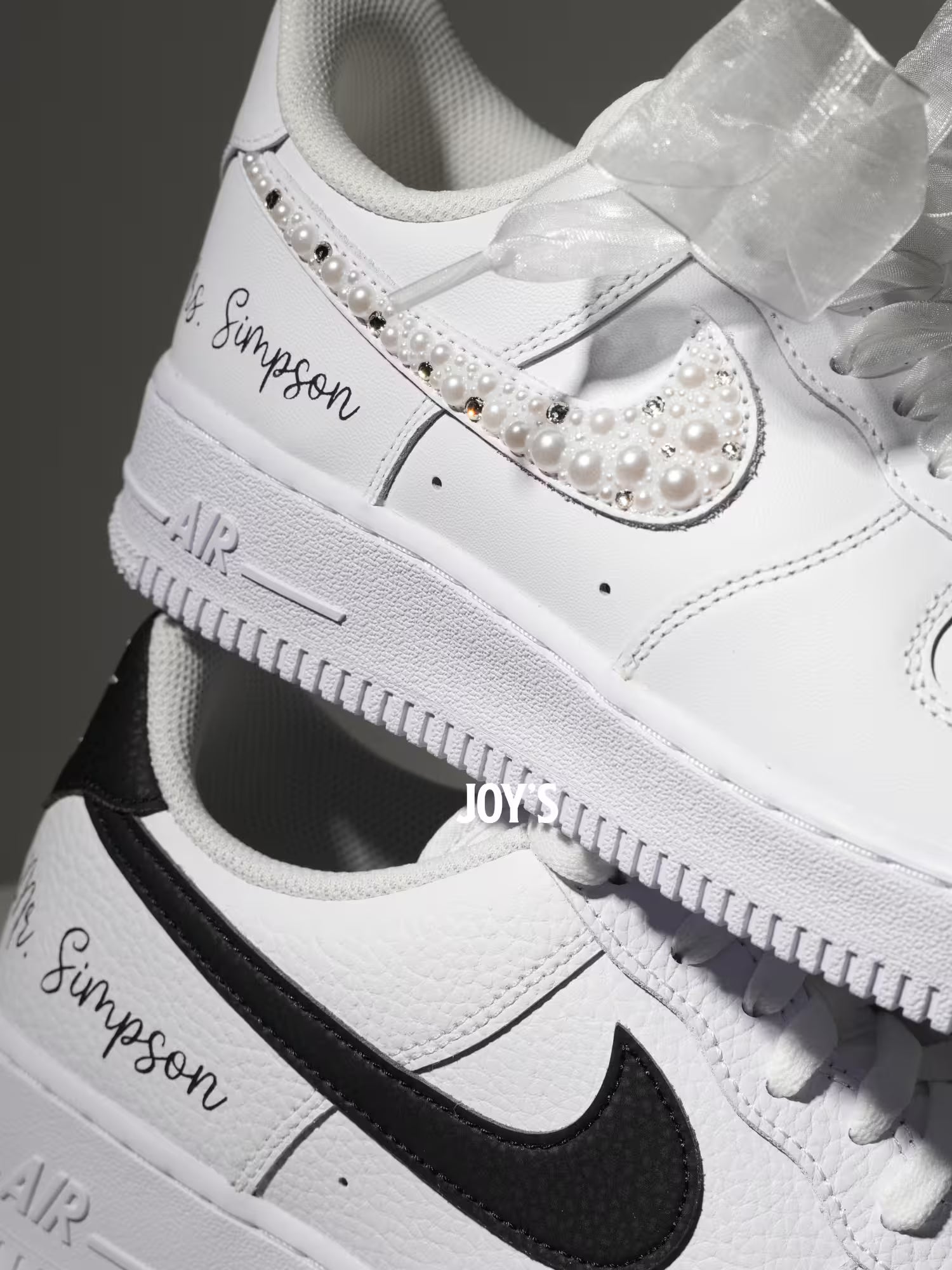 Wedding Match Custom AF1 Groom & Bride Set