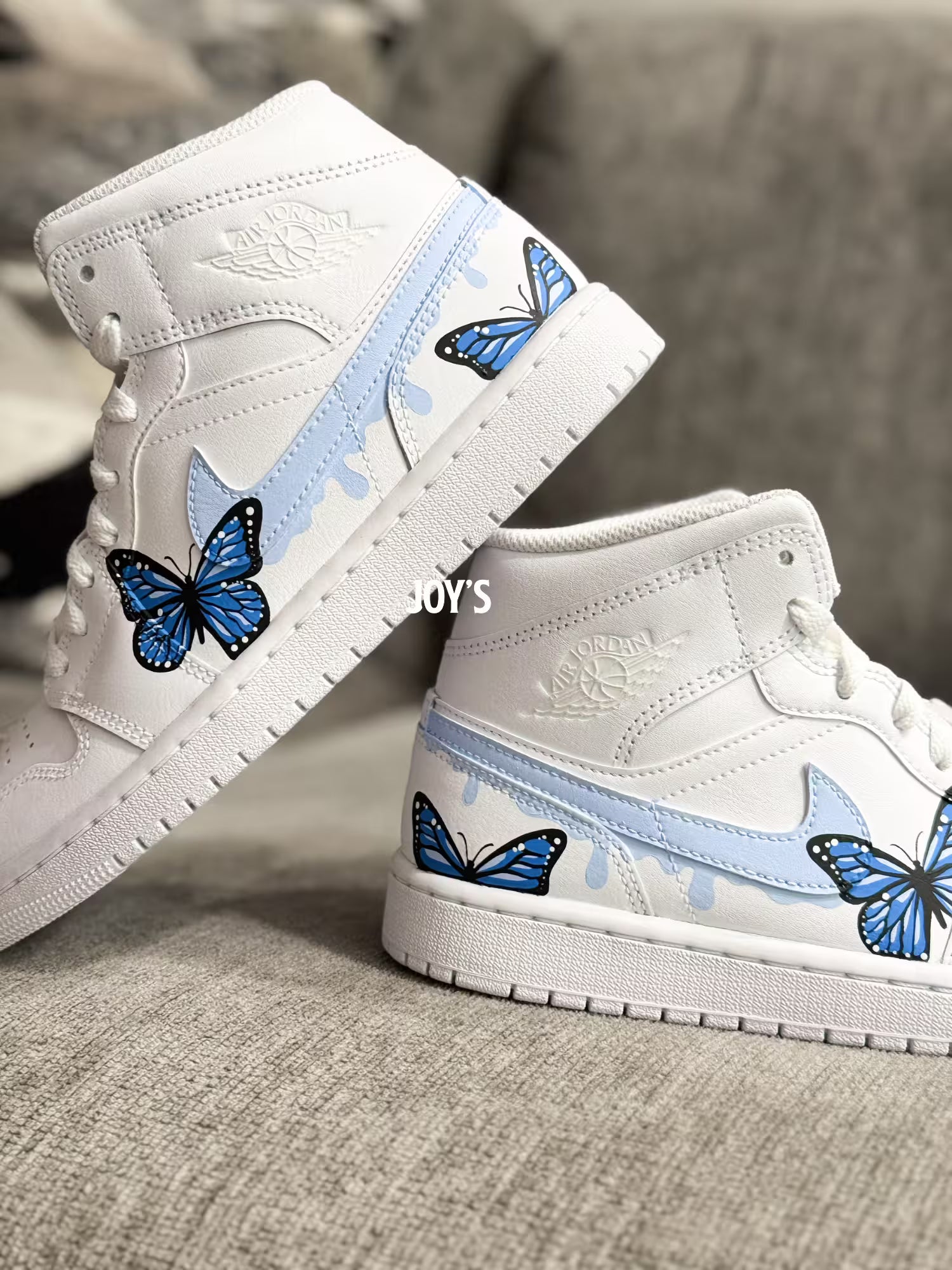 Blue Drip Butterfly Custom Air Jordan 1