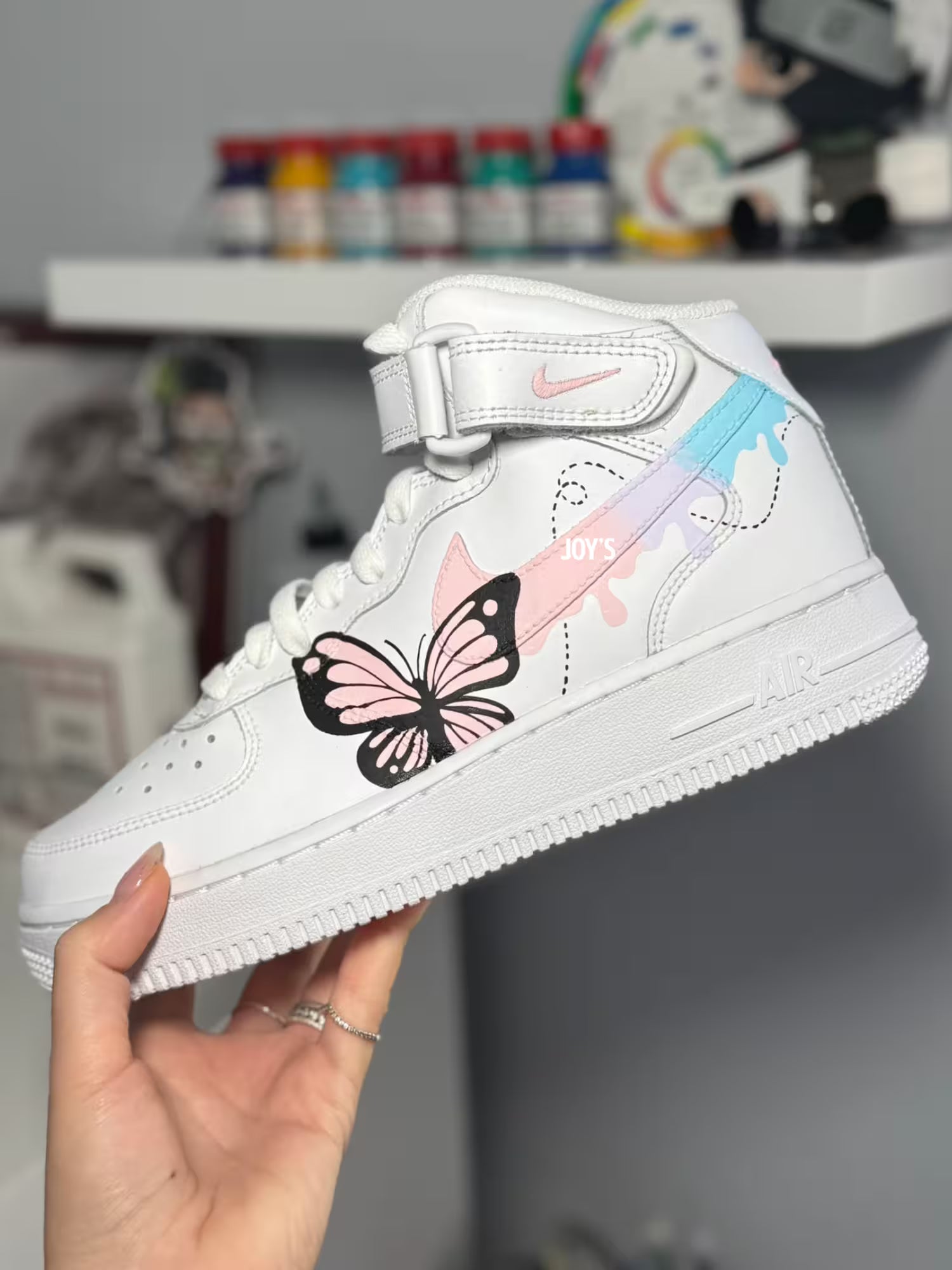 Pastel Drip Butterflies Custom AF1
