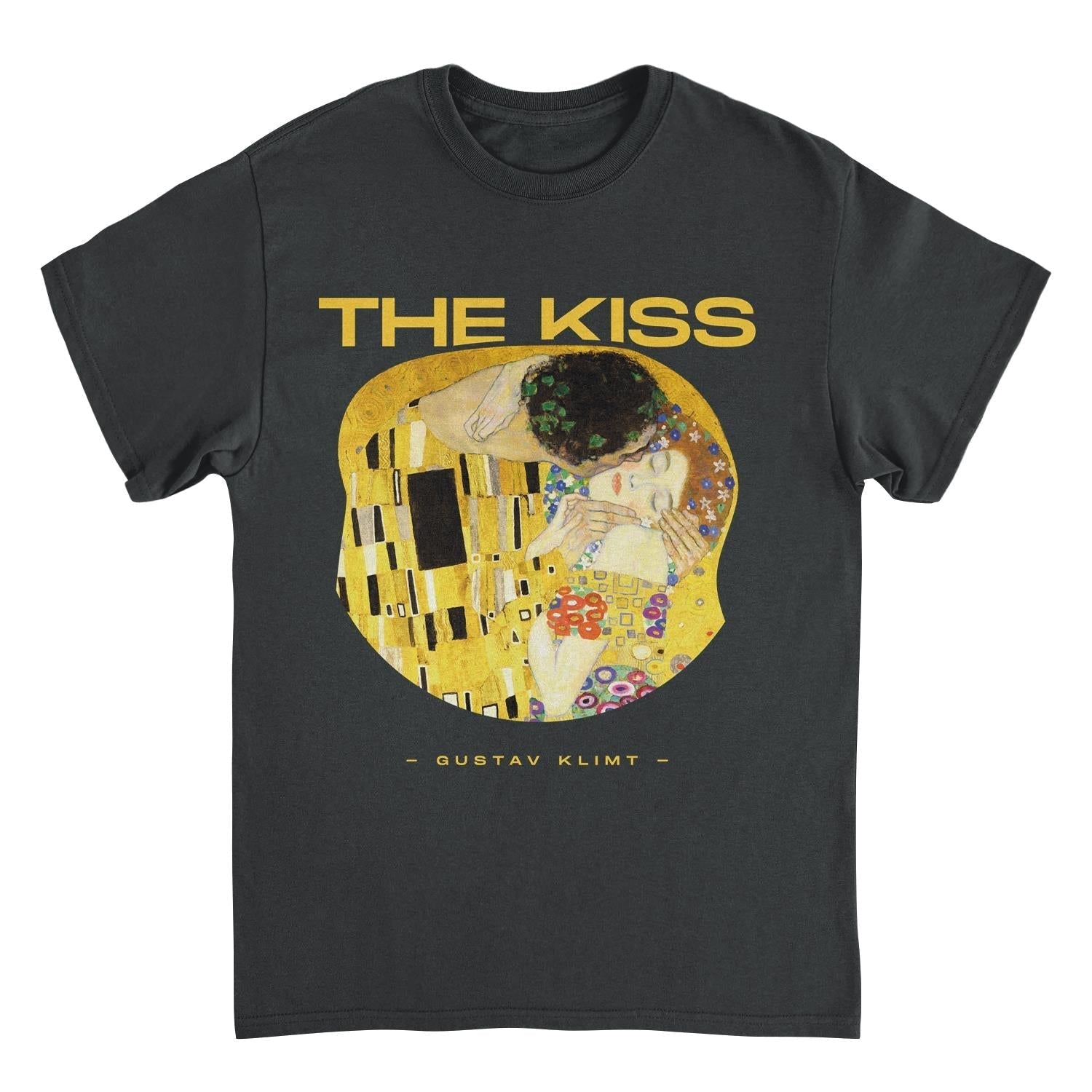 Classic Paintings the Kiss Klimt Black T-Shirt - Licensed Art T-Shirts JOY'S Custom Sneakers