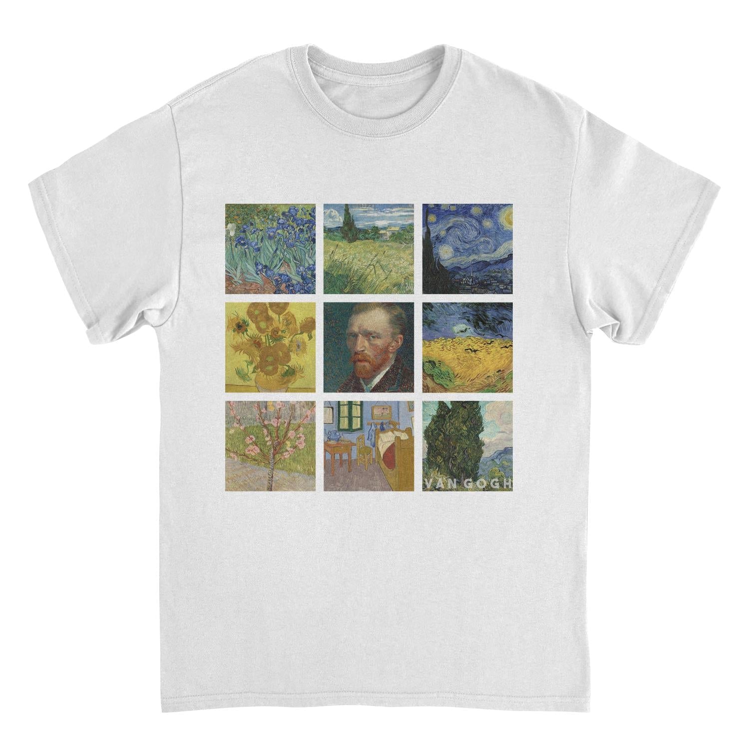 Classic Paintings Van Gogh Collection White T-Shirt - Licensed Art T-Shirts JOY'S Custom Sneakers