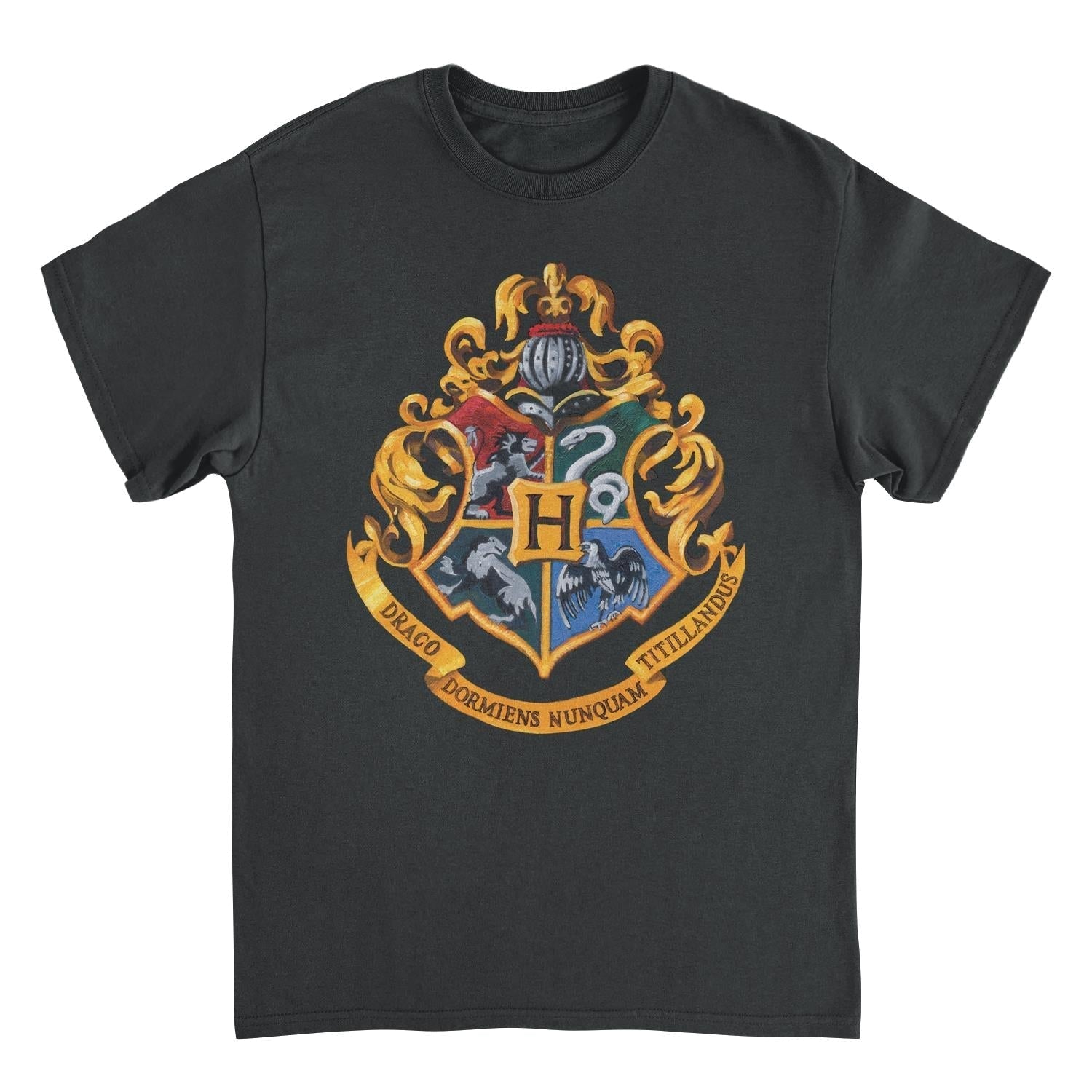 Harry Potter Hogwarts Black T-Shirt - Movie T-Shirts JOY'S Custom Sneakers