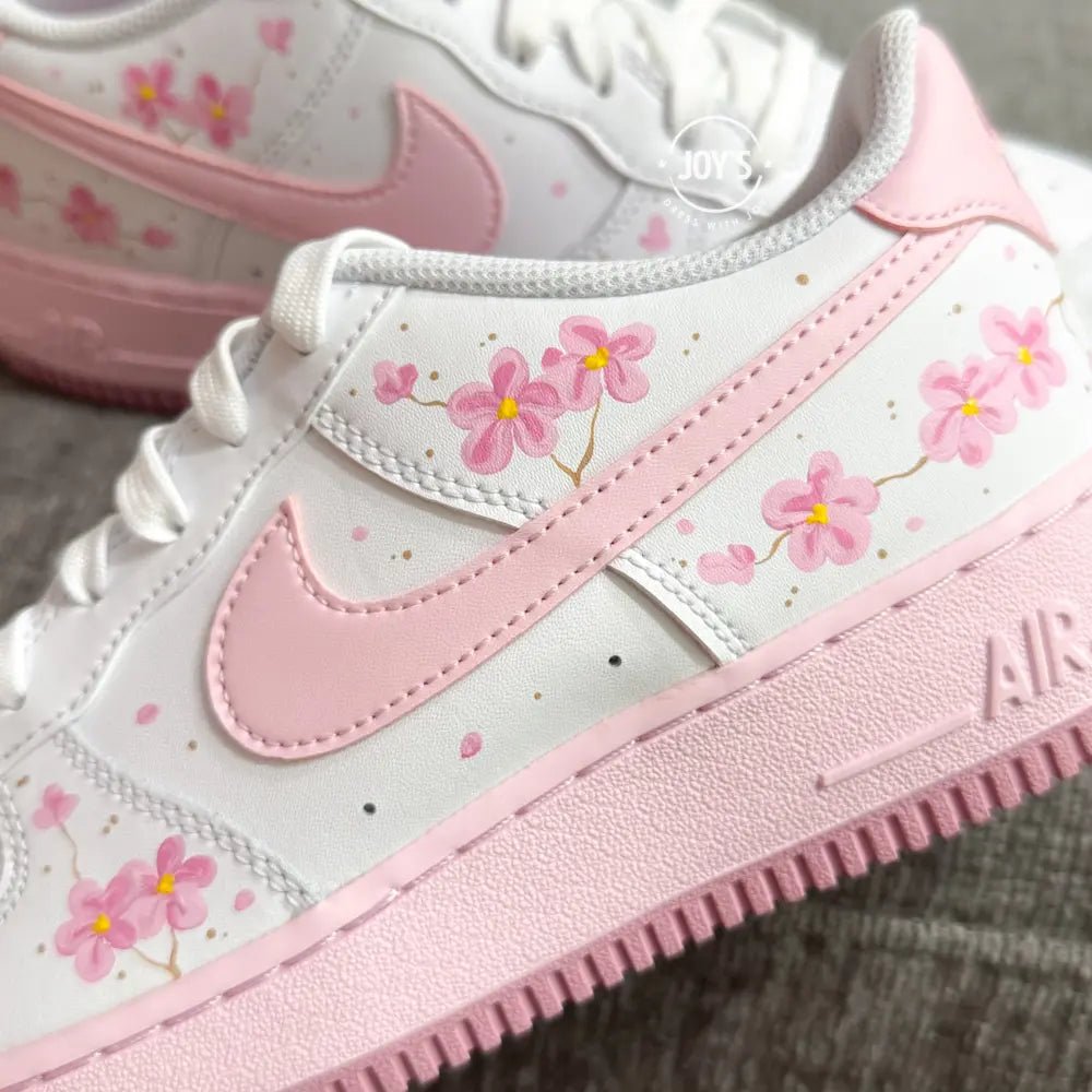 Pink Floral Custom Air Force 1 - Sneakers JOY'S Custom Sneakers