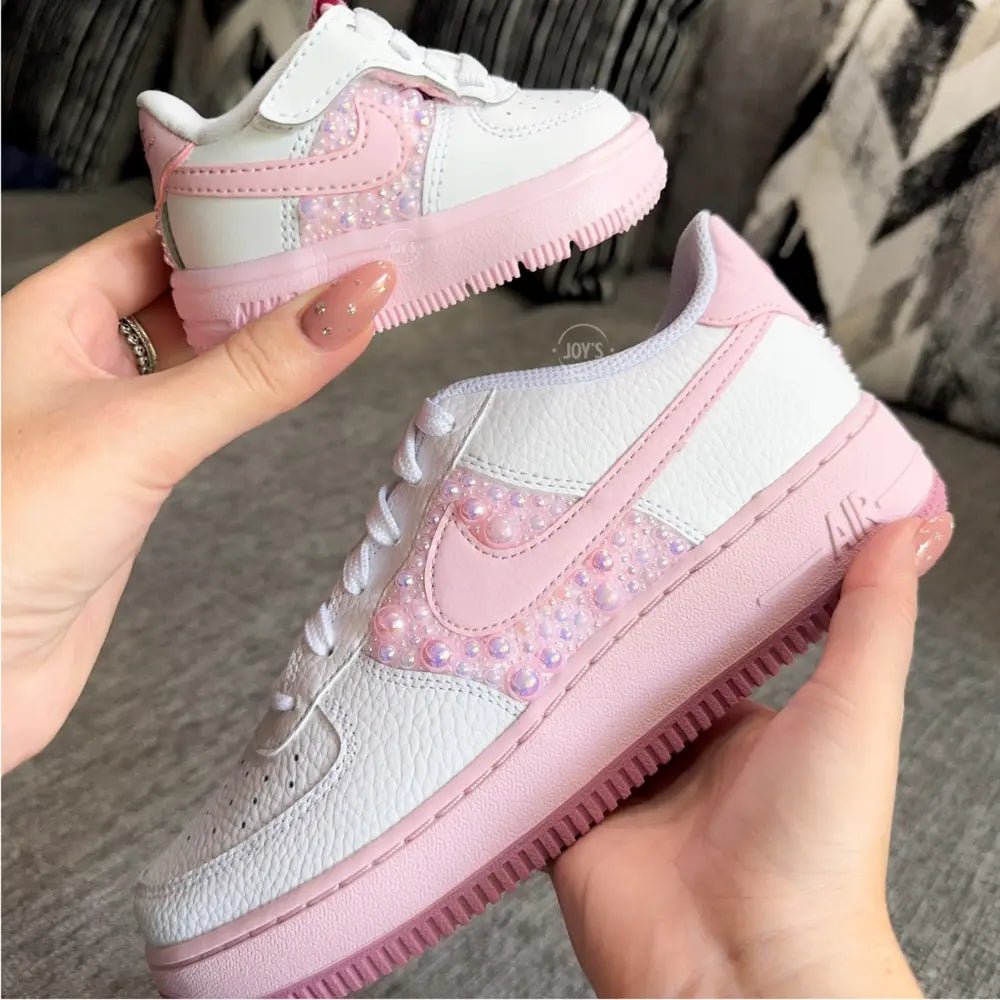 Air force 1 glitter pink best sale