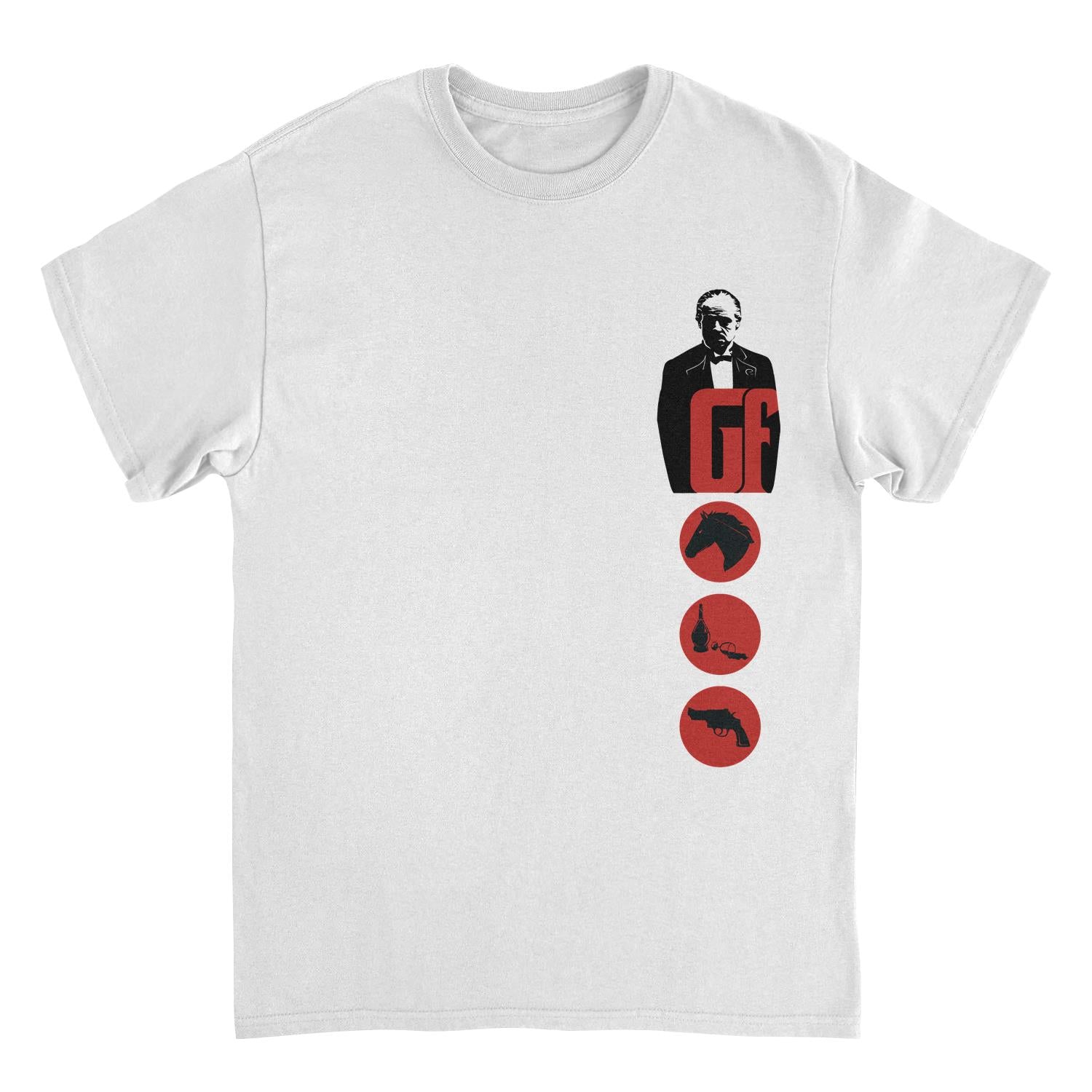 The Godfather The Godfather Pocket Print White T-Shirt - Movie T-Shirts JOY'S Custom Sneakers