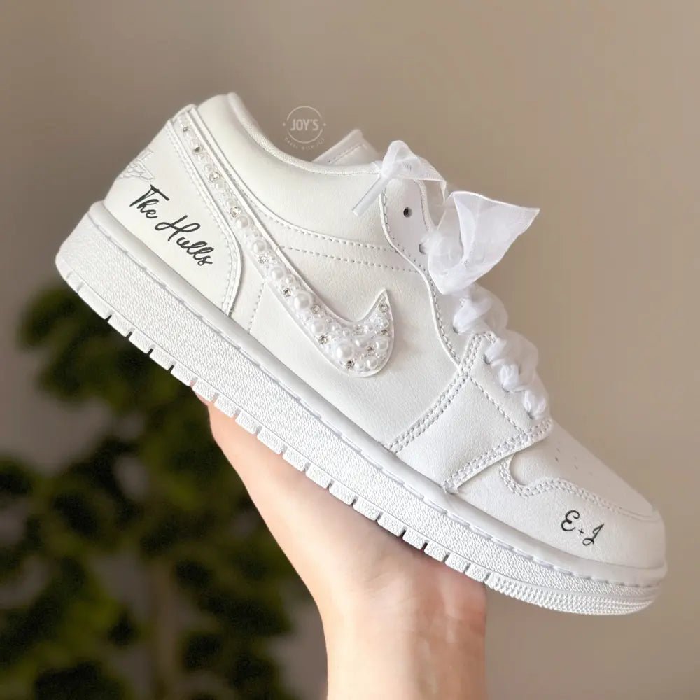 Wedding Rhinestones Sneakers Custom Air Jordan 1.