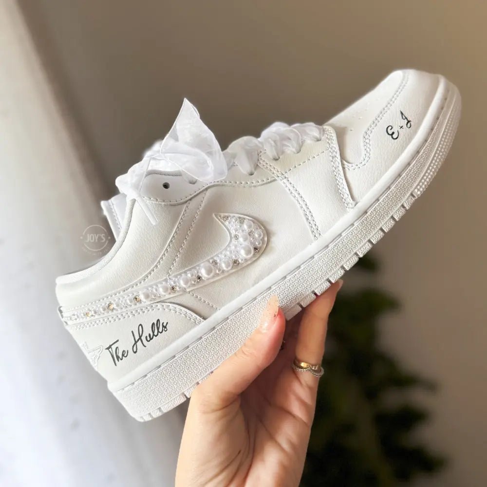 Wedding Rhinestones Sneakers Custom Air Jordan 1.