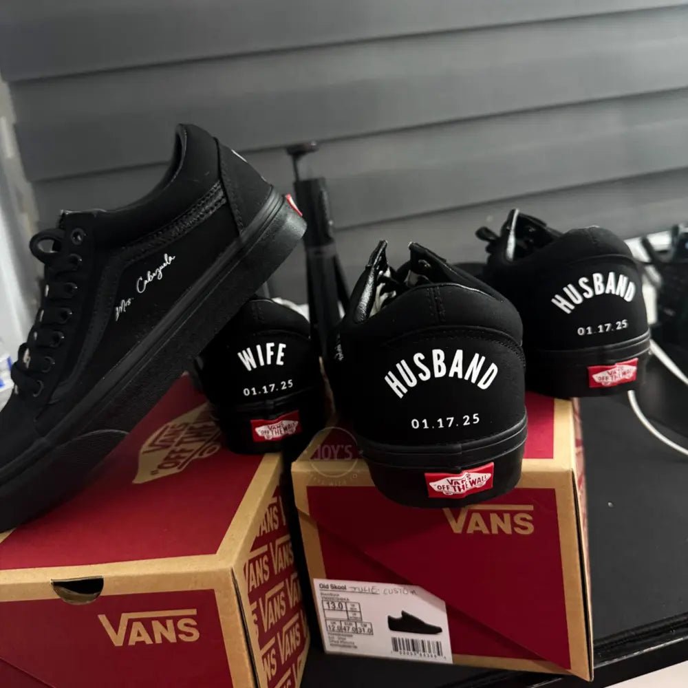 Wedding Sneakers Custom Vans Canvas.