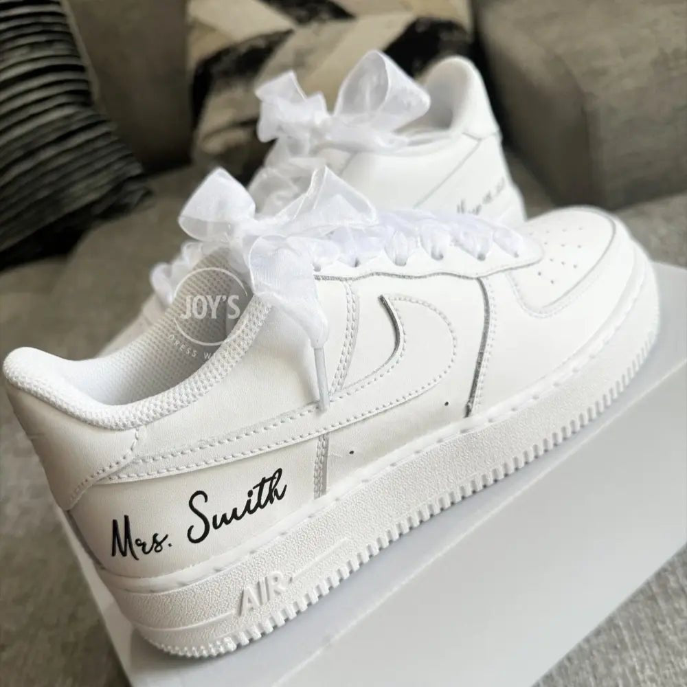 Wedding Sneakers Rhinestones Custom Air Force 1.