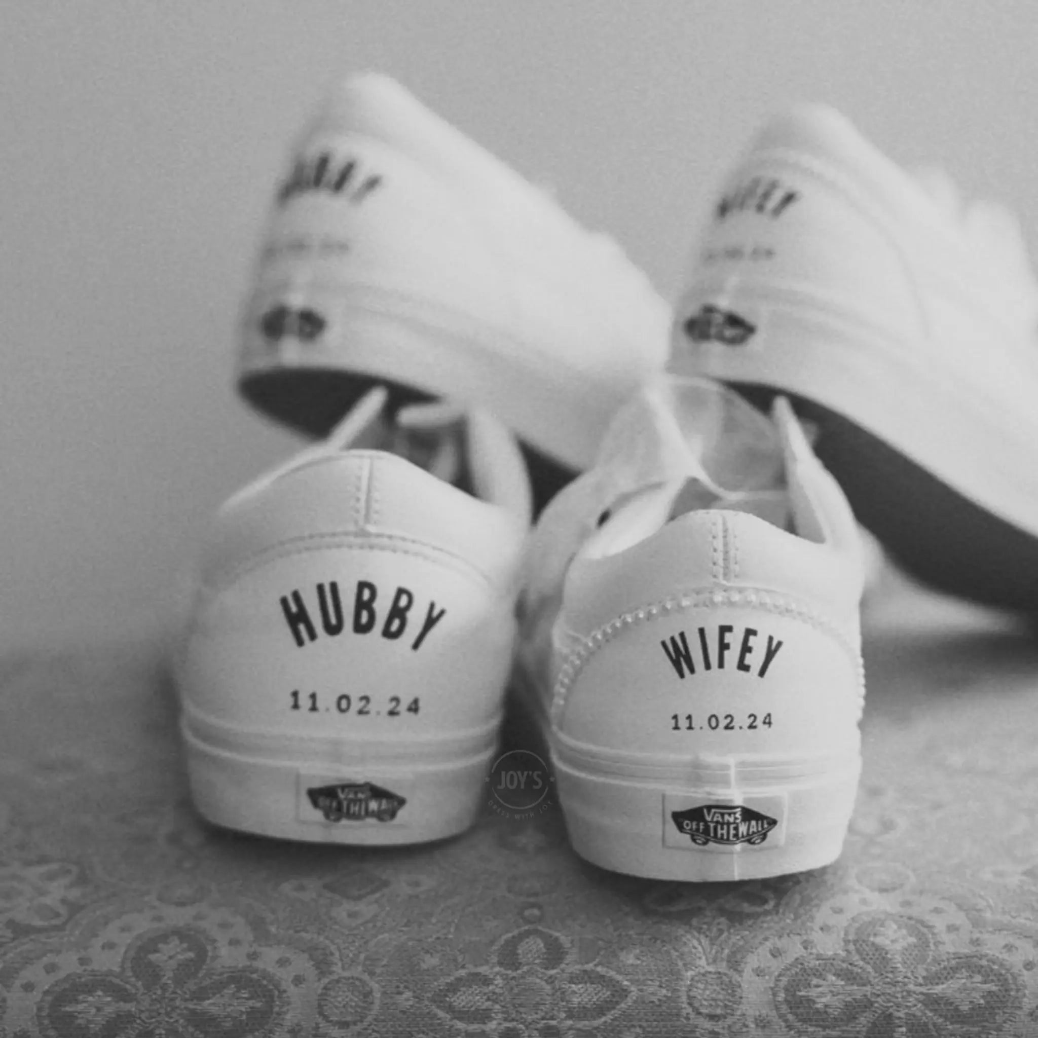 Wedding Sneakers White Pearls Custom Vans - Sneakers JOY'S Custom Sneakers