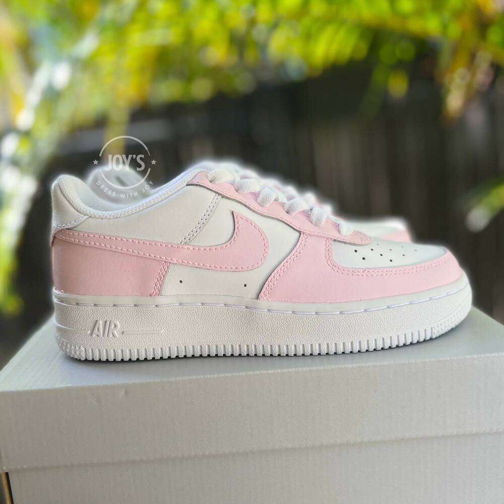 Bubble Gum Pink Custom Air Force 1 Low/Mid/High Sneakers - Sneakers Joy's