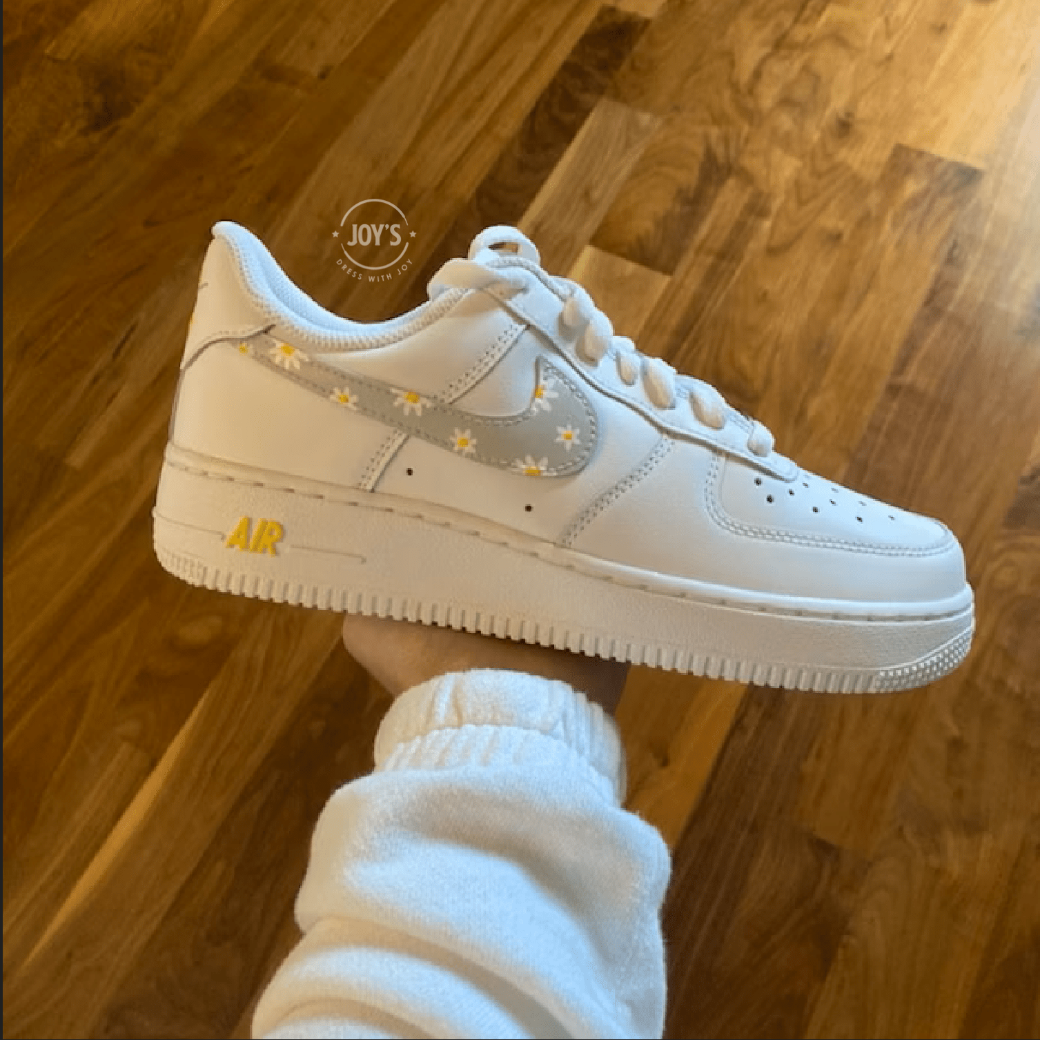 Daisy Flowers Custom Air Force 1 Sneakers - Sneakers Joy's