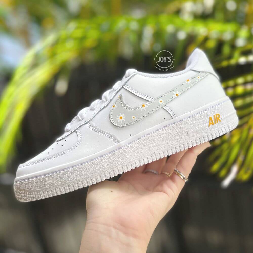 Daisy Flowers Custom Air Force 1 Sneakers - Sneakers Joy's