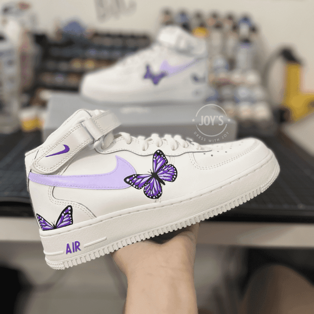 Air force 1s shops with butterflies