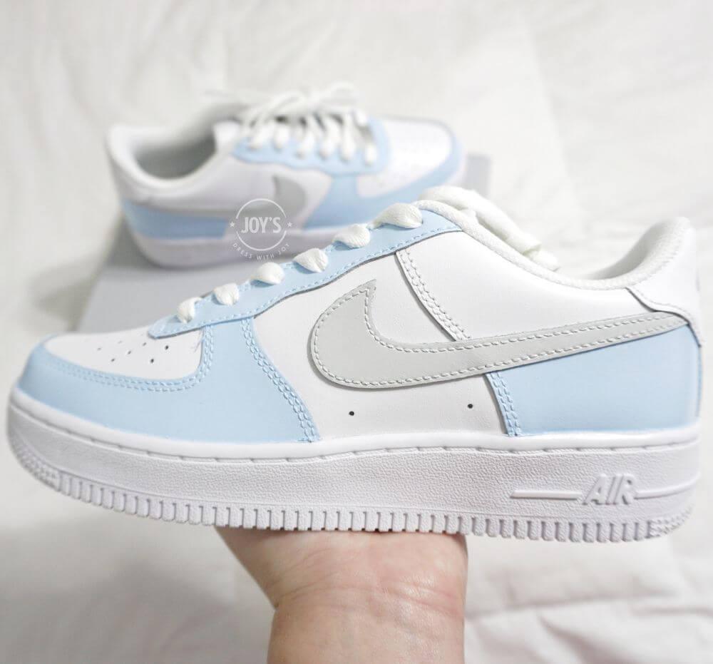 Blue Gray Air Force 1 Custom Nike Air Force 1 Blue Gray 