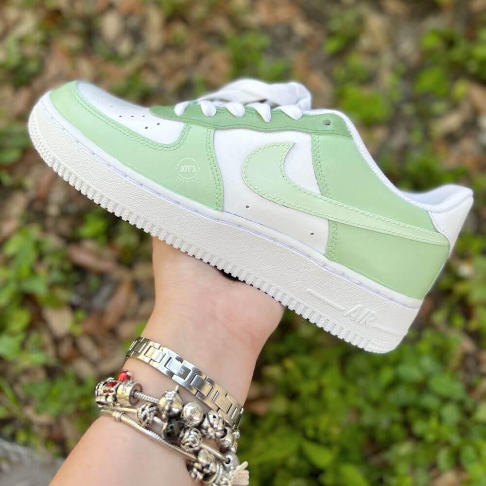 Olive Green Custom Air Force 1 Sneakers. Low, Mid & High Top - Sneakers Joy's