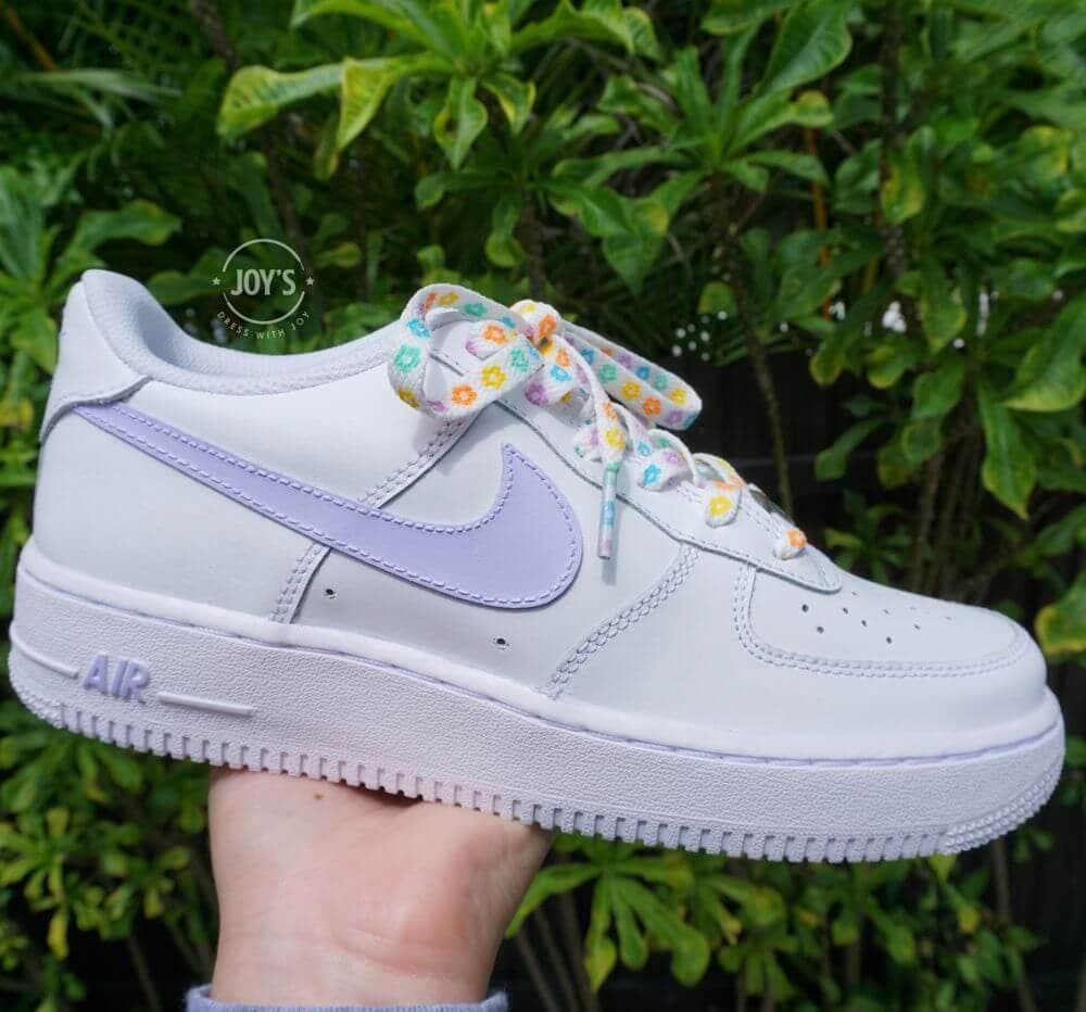 Periwinkle Custom Air Force 1 Sneakers. - Sneakers Joy's