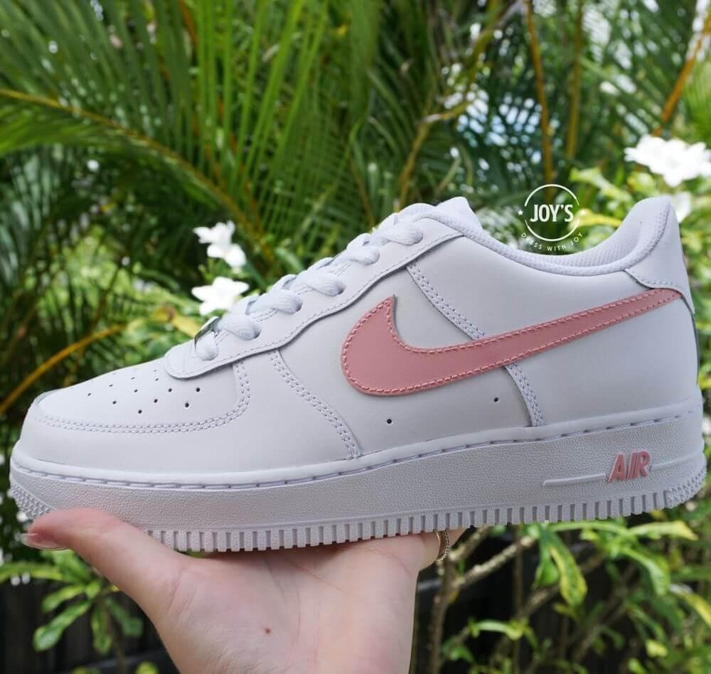 Pink Custom Air Force 1 Sneakers - Sneakers Joy's