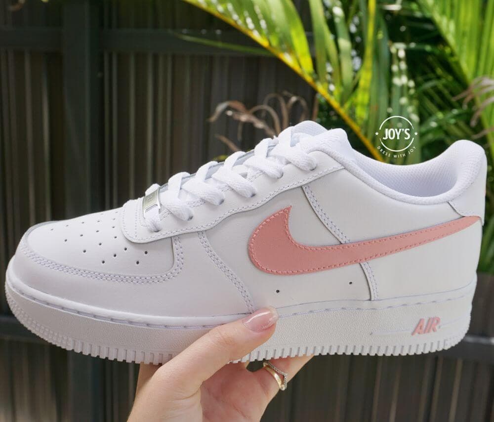 Pink Custom Air Force 1 Sneakers - Sneakers Joy's
