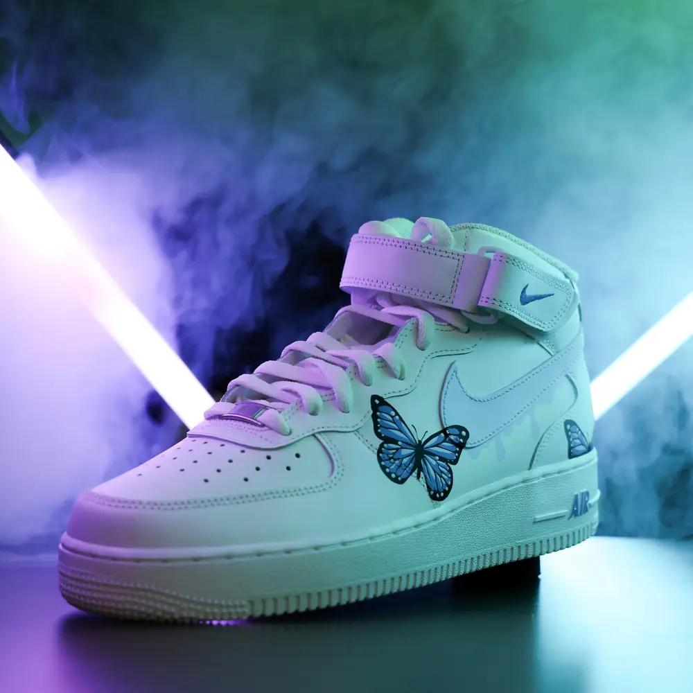 Blue Drip Butterflies Custom Air Force 1