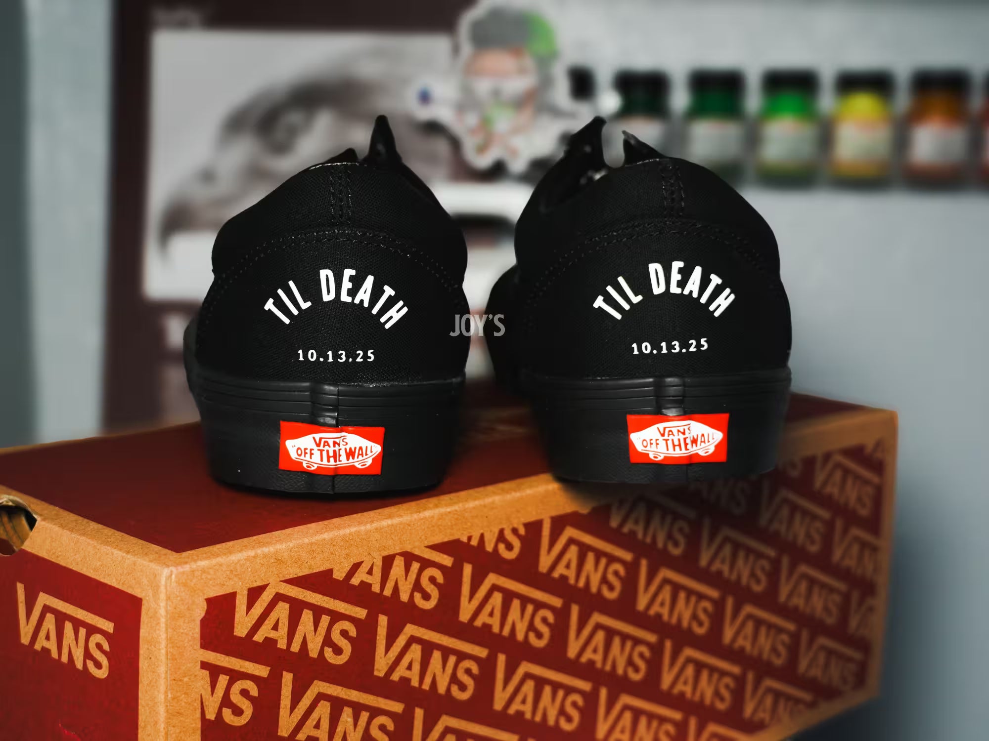 Wedding Sneakers for Groom Custom Canvas Vans