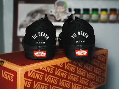 Wedding Sneakers for Groom Custom Canvas Vans