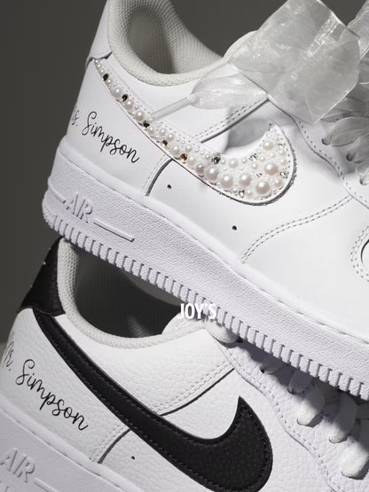 Wedding Match Custom AF1 Groom & Bride Set