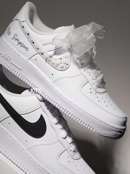 Wedding Match Custom AF1 Groom & Bride Set