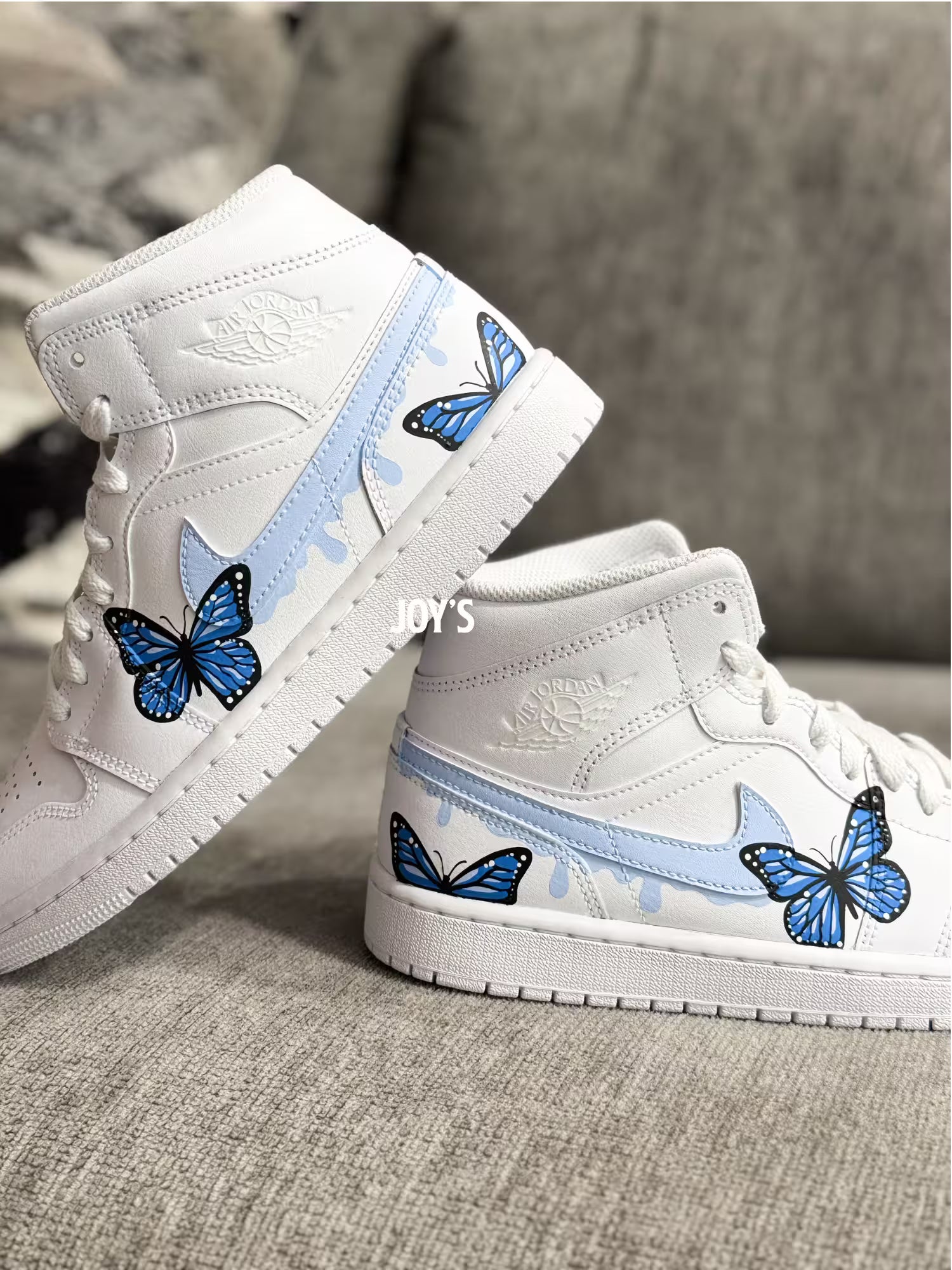 Blue Drip Butterfly Custom Air Jordan 1