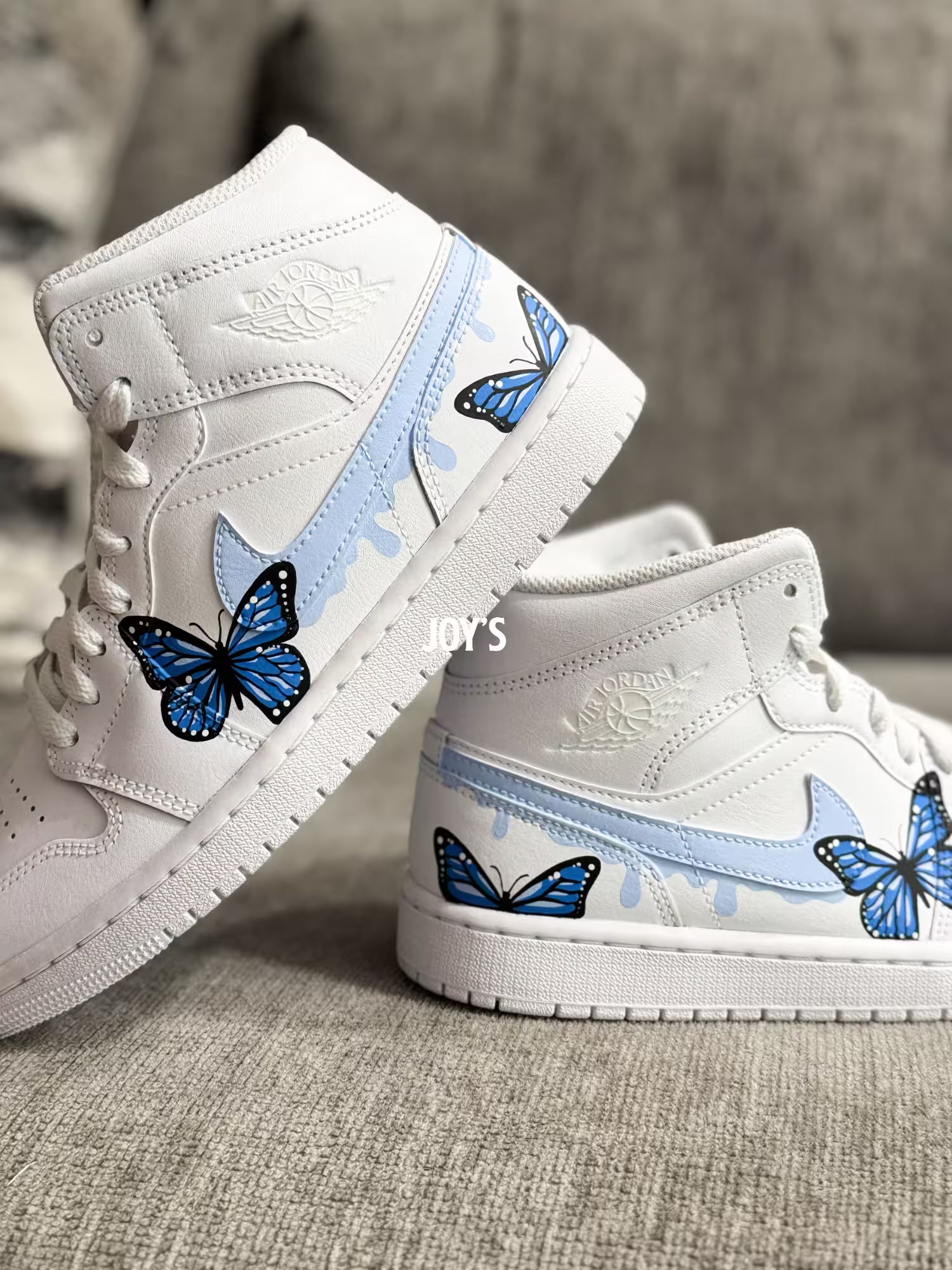 Blue Drip Butterfly Custom Air Jordan 1