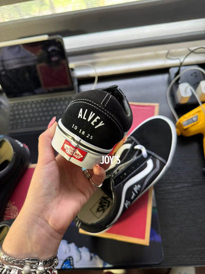 Wedding Sneakers for Groom Custom Canvas Vans