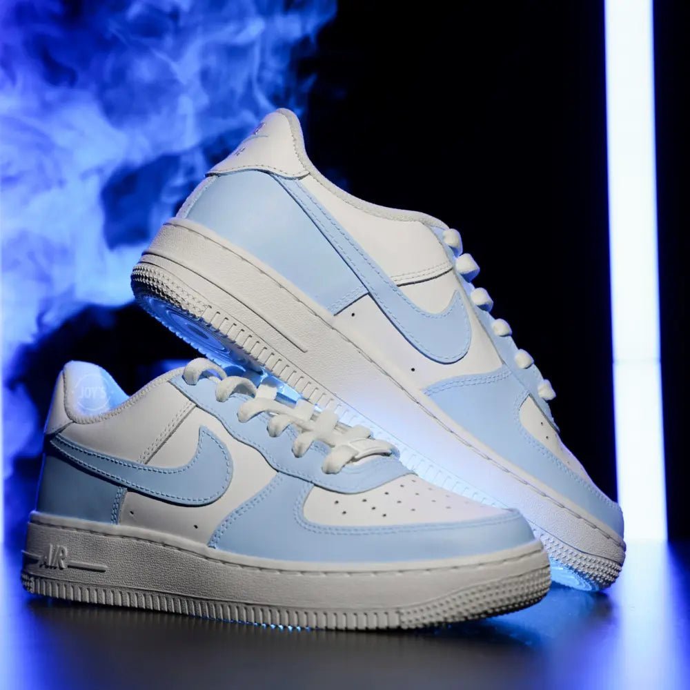 Final Sale - Light Baby Blue Custom Air Force 1 - Sneakers JOY'S Custom Sneakers