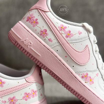 Pink Floral Custom Air Force 1 - Sneakers JOY'S Custom Sneakers