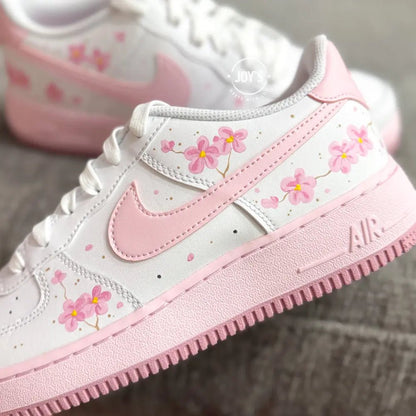 Pink Floral Custom Air Force 1 - Sneakers JOY'S Custom Sneakers