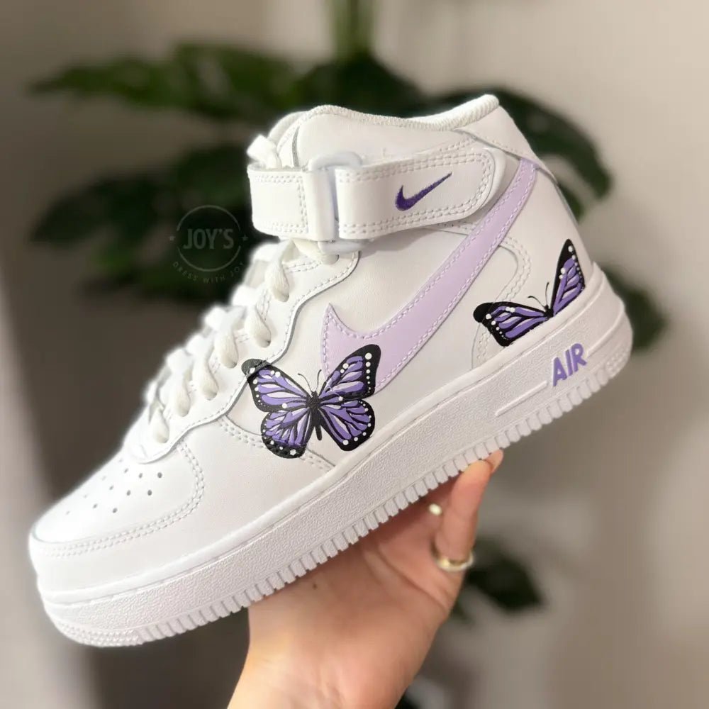 Purple Butterflies Custom Air Force 1 - Sneakers JOY'S Custom Sneakers