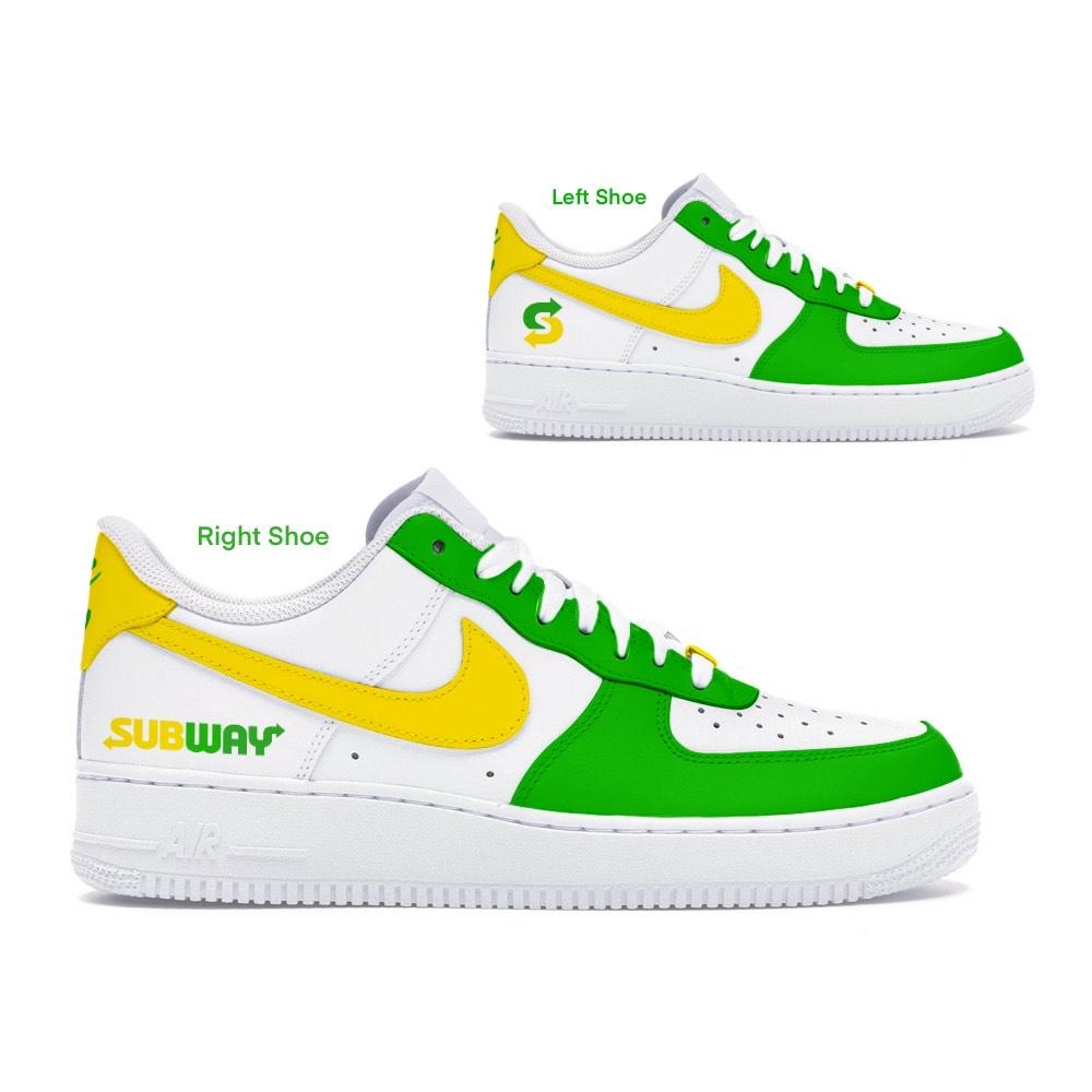 Subway - 13 Custom AF1 Sneakers - Shoes JOY'S Custom Sneakers