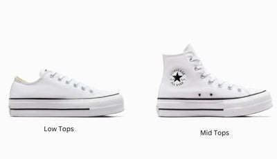 Comparison between Low and Mid Tops Converse Chuck Taylor