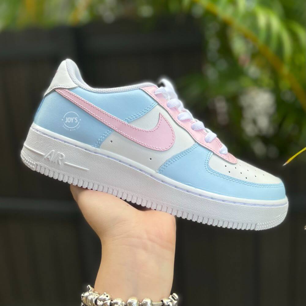 air force 1 black pink blue