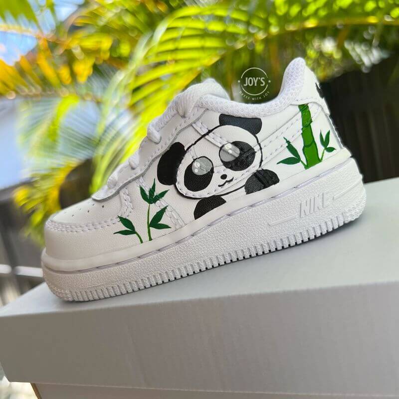Baby Panda Custom Air Force 1 Baby, Toddler, Little Kids Sneakers - Sneakers Joy's