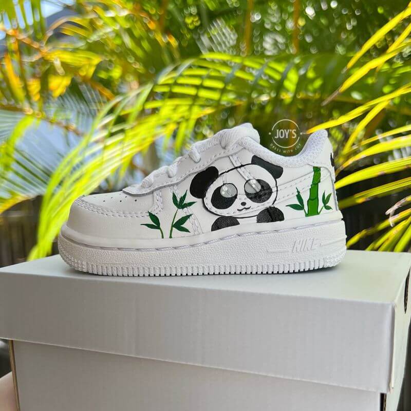 Baby Panda Custom Air Force 1 Baskets pour b b tout petit petit enfant