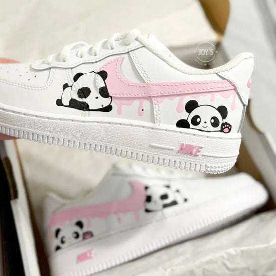 Baby Panda Pink Drip Custom Air Force 1 Baby, Toddler, Little Kids - Sneakers JOY'S | Custom Air Force 1 Sneakers