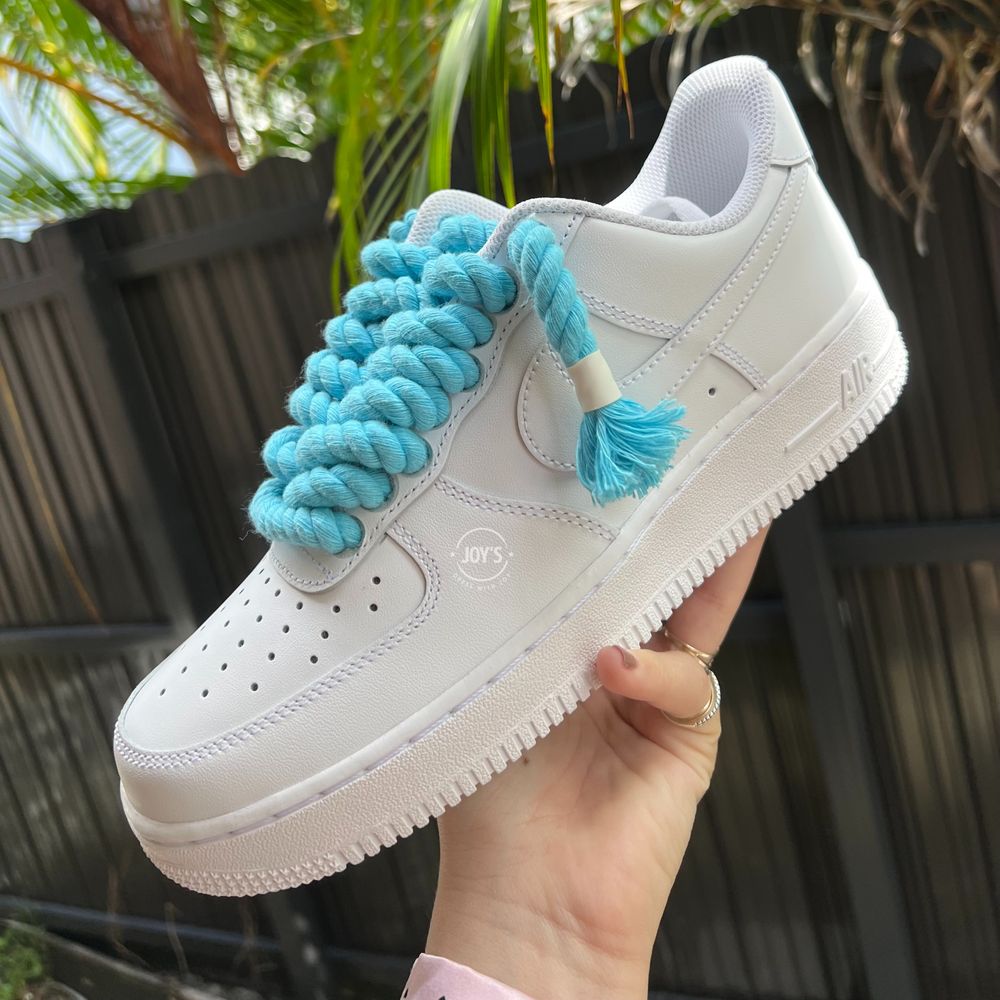 Blue Rope Laces Custom Air Force 1