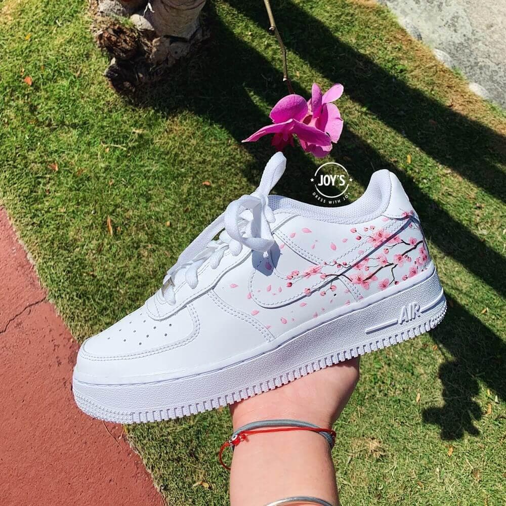 Cherry Blossom Custom Air Force 1 Sneakers - Sneakers Joy's