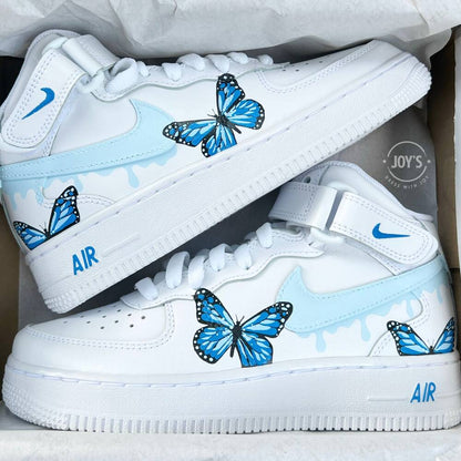 Blue Air Force 1 Shoes. Nike IN