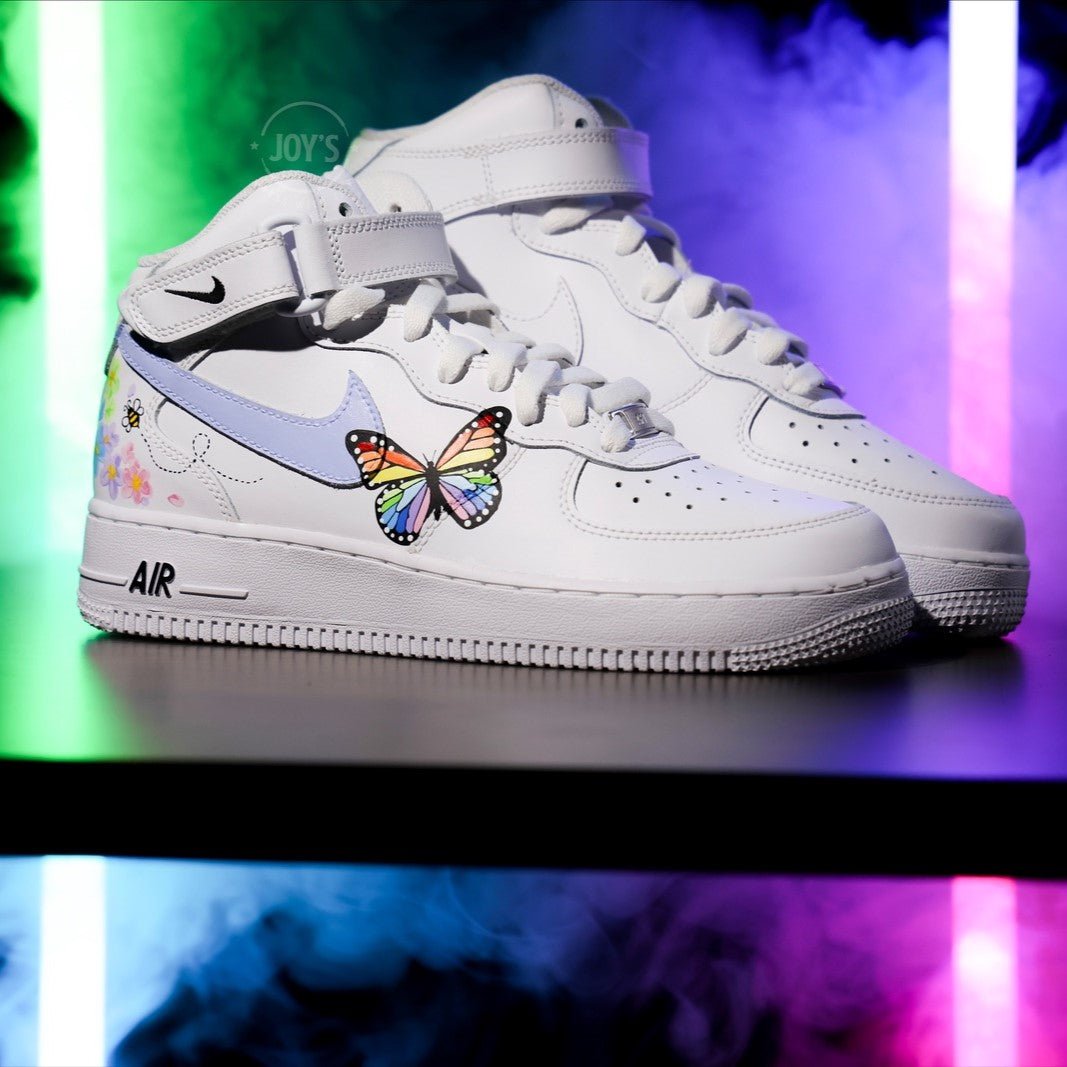 Floral Colorful Butterfly Custom Air Force 1 - Sneakers JOY'S | Custom Air Force 1 Sneakers