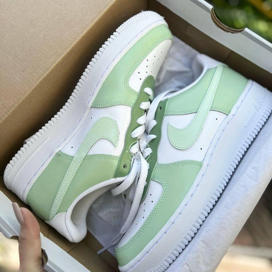 Olive Green Custom Air Force 1 Sneakers. Low, Mid & High Top - Sneakers Joy's