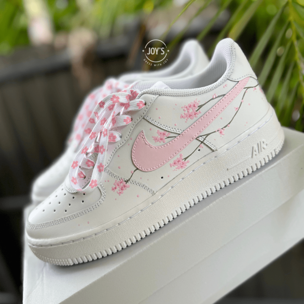 Pink Cherry Blossom Custom Air Force 1 - Sneakers JOY'S | Custom Air Force 1 Sneakers