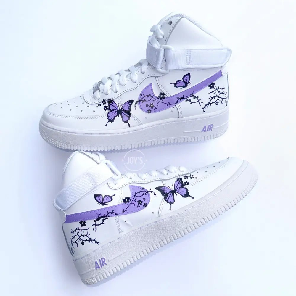 Purple Butterflies Custom Air Force 1 - Sneakers JOY'S Custom Sneakers