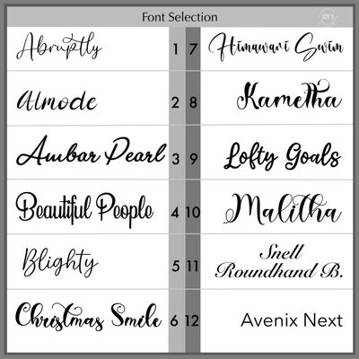 list of wedding fonts